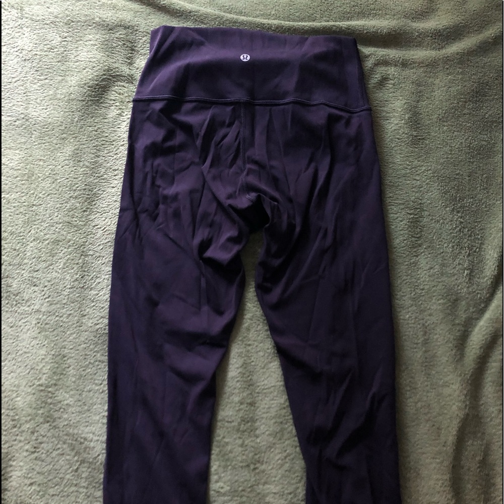 dark purple lulu lemon leggings, size 4
